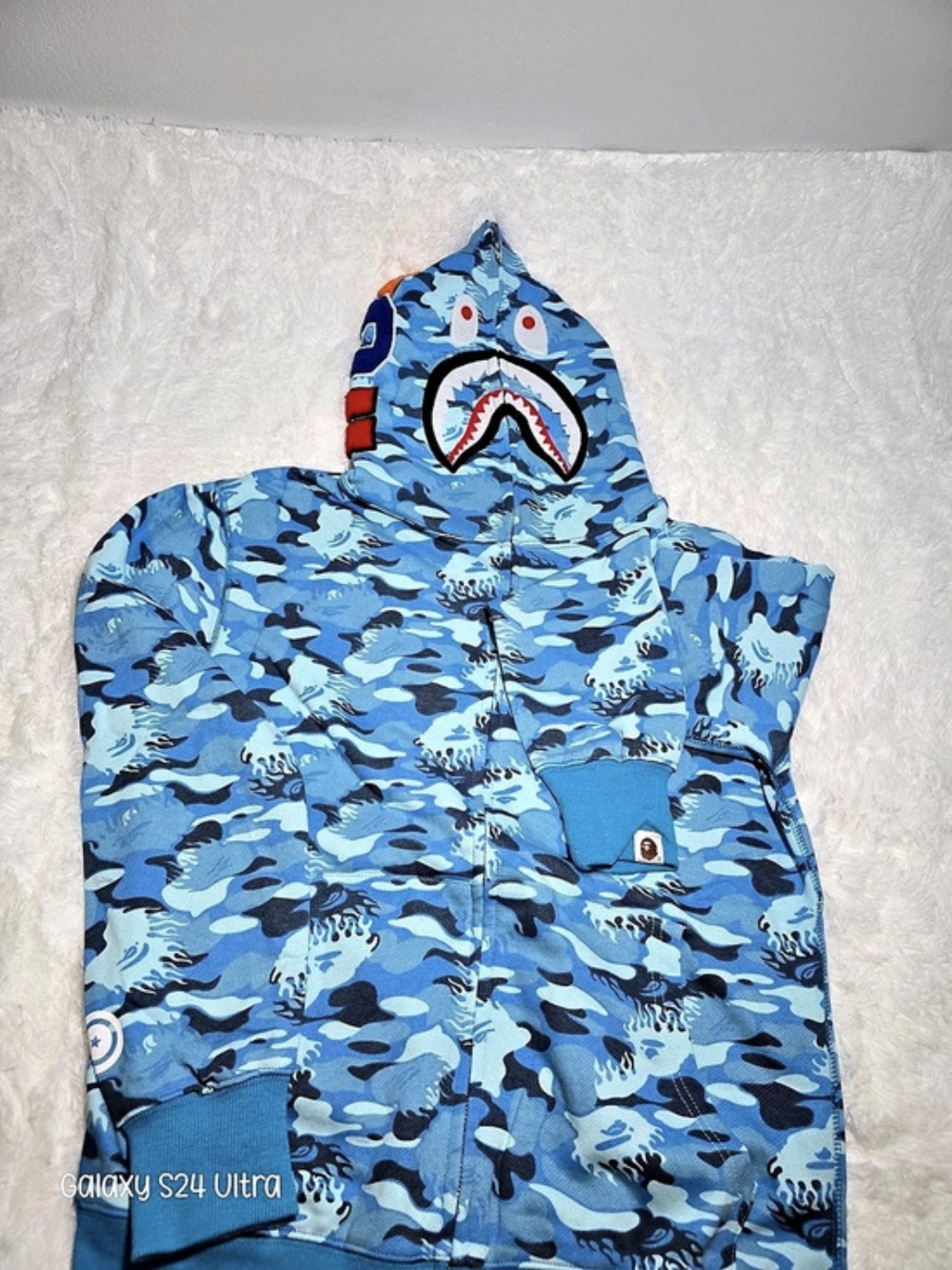 A Bathing Ape Color Camo Shark Full Zip Hoodie